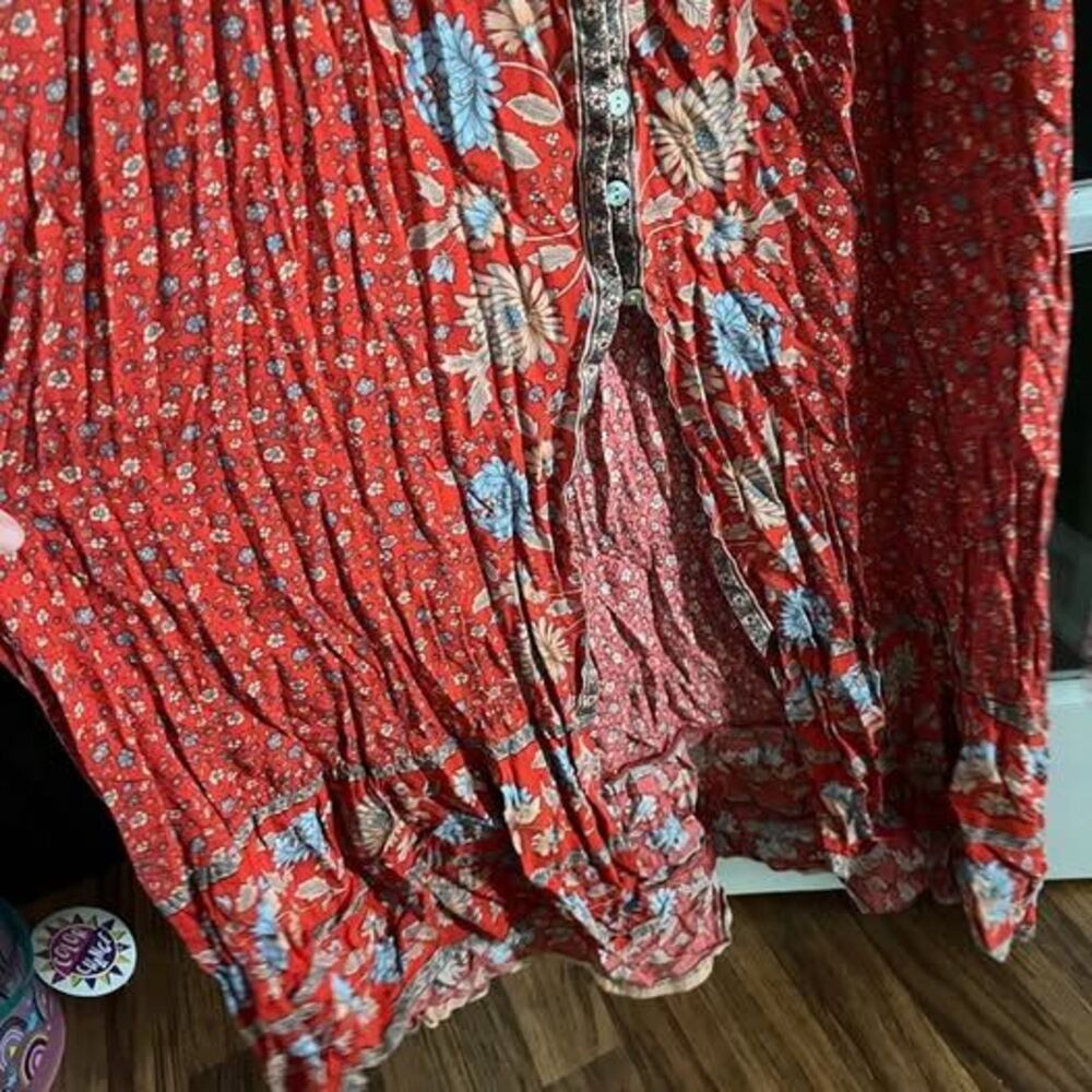 Spell & The Gypsy Collective Red Floral Boho Maxi Dress M - Picture 4 of 6
